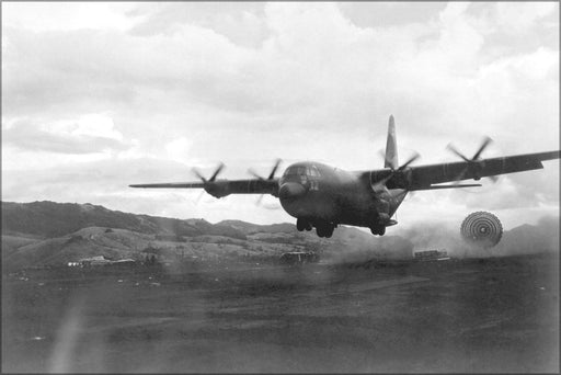 24"x36" Gallery Poster, Air Force C-130B Hercules South Vietnam, vietnam war 1967