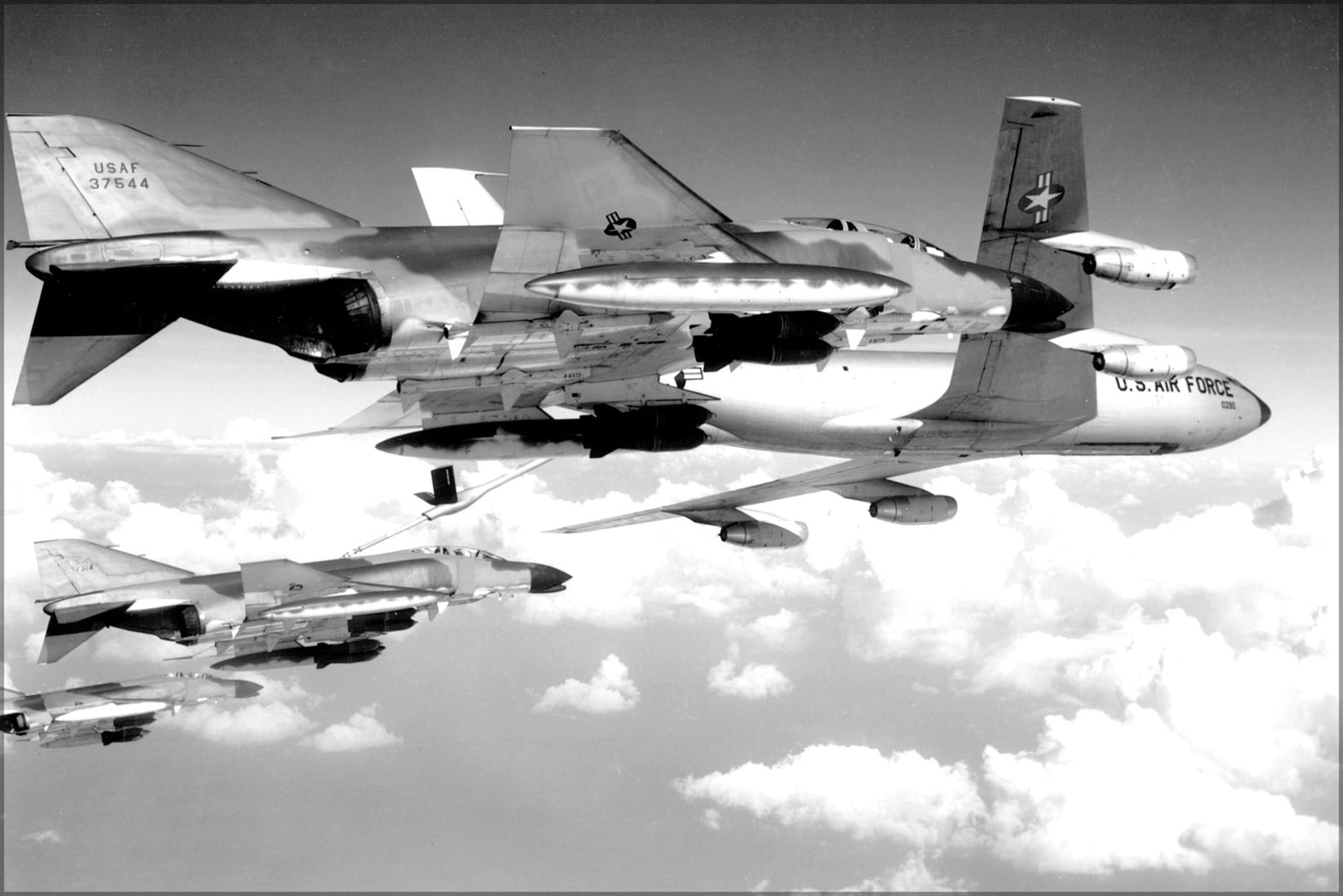 24"x36" Gallery Poster, Air Force F-4C Phantom II Boeing KC-135A Stratotanker 1966