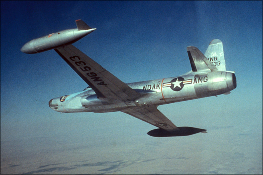 24"x36" Gallery Poster, Air Force F-94 Starfire fighter North Dakota Air National Guard
