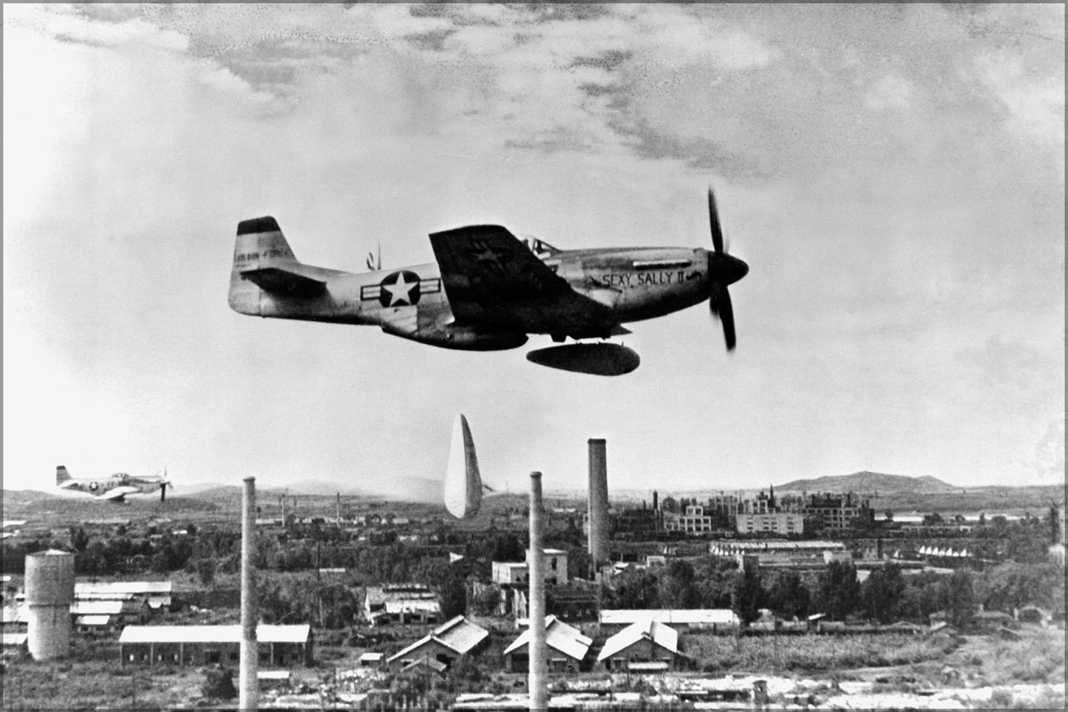 24"x36" Gallery Poster, Air Force North American F-51 p-51 Mustang korean war 1951