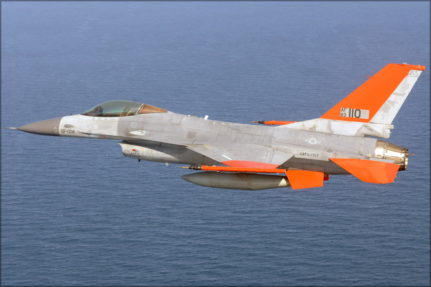 24"x36" Gallery Poster, Air Force QF-16 Full Scale Aerial Target (FSAT) drone