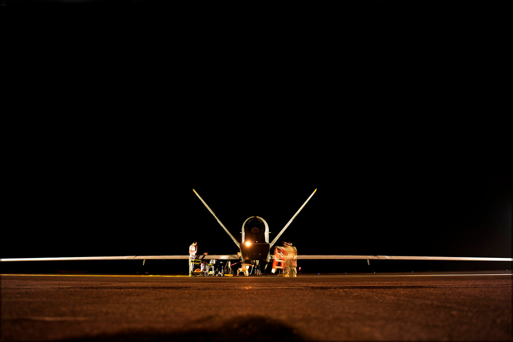 24"x36" Gallery Poster, Air Force RQ-4 Global Hawk uav drone