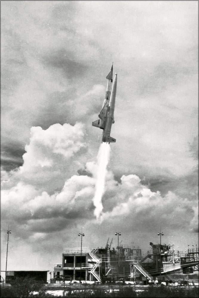 24"x36" Gallery Poster, Air Force cruise missile Navaho based on v-2 flying bomb 1957