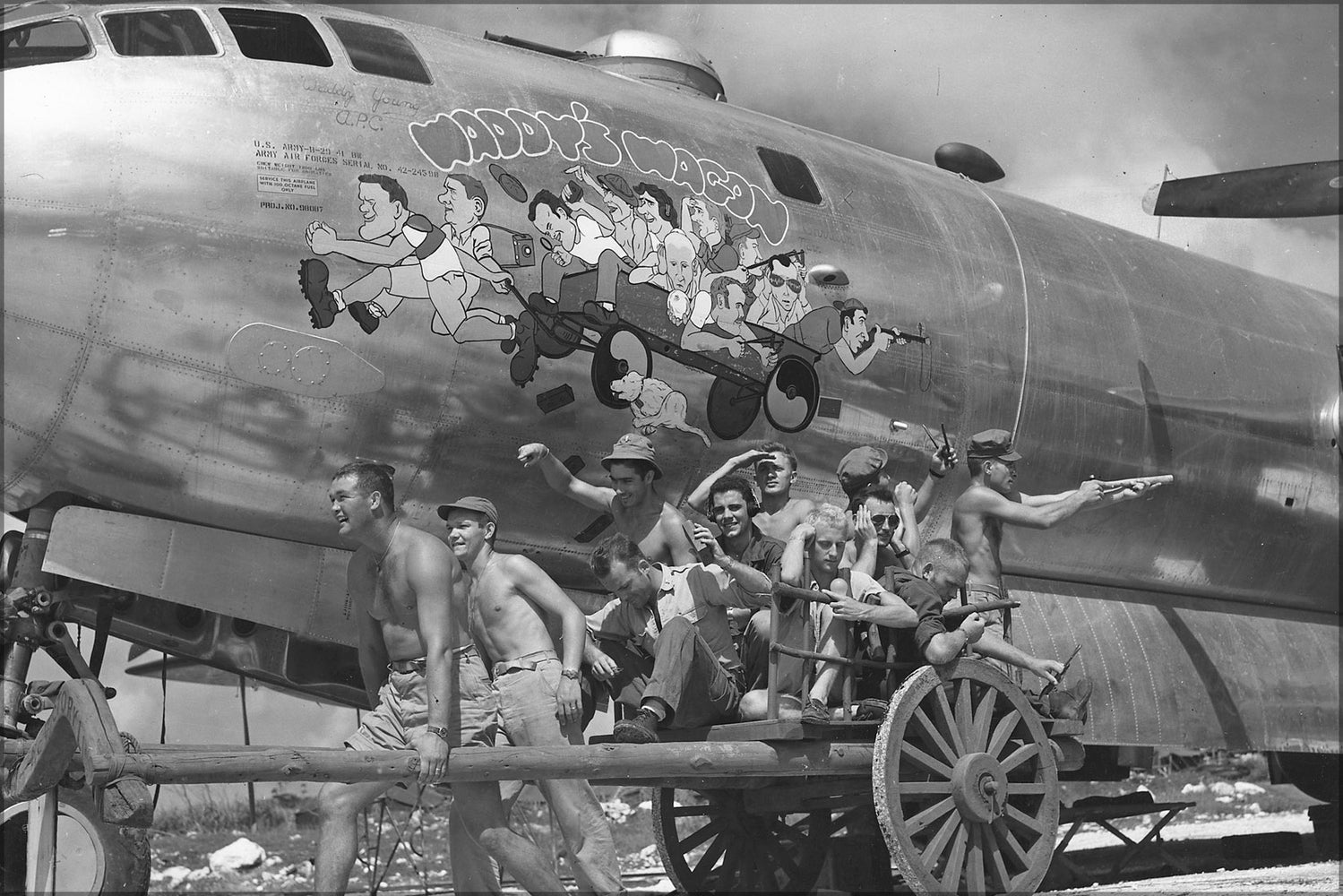 24"x36" Gallery Poster, Air Force personnel & equipment. The Pacific, England, Wash. DC. 1942 44 mostly 1943 NARA 292576