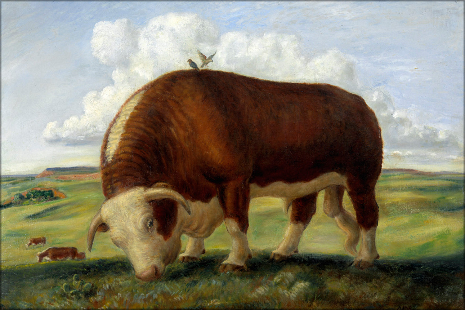 24"x36" Gallery Poster, Ajax the bull by john steuart curry 1936