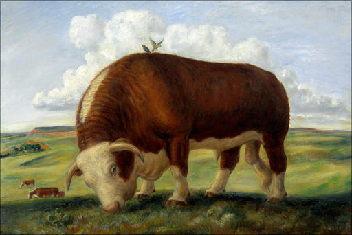 24"x36" Gallery Poster, Ajax the bull by john steuart curry 1936