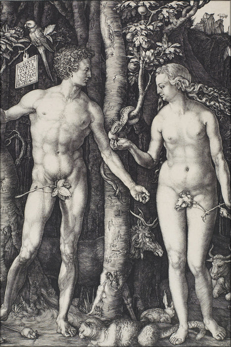 24"x36" Gallery Poster, Albrecht Durer Adam and Eve cQEVzileB4kJ7Q
