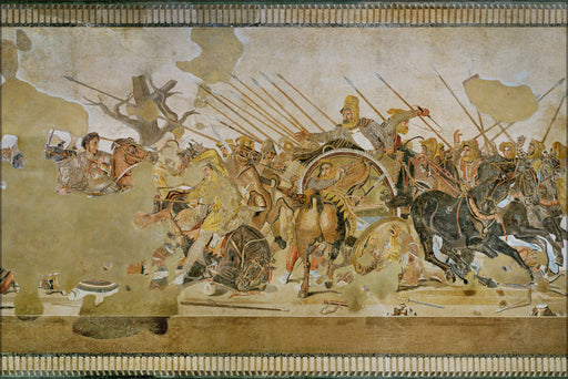 24"x36" Gallery Poster, Alexander Battle of Issus Mosaic