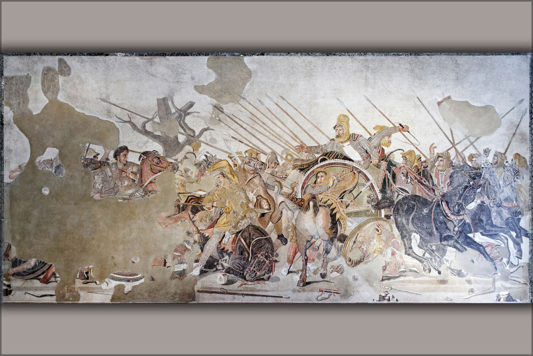 24"x36" Gallery Poster, Alexander the Great Mosaic (full aspect)