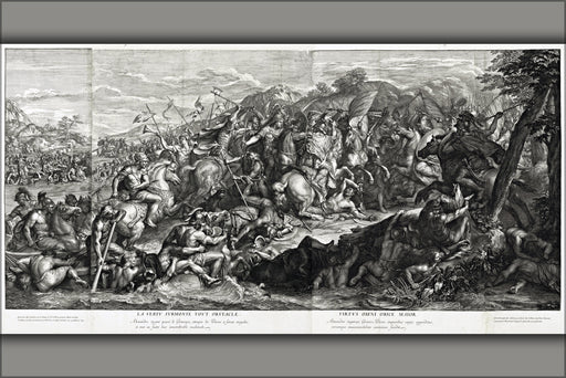24"x36" Gallery Poster, Alexander the Great fighting Persians, Granicus 334 BC
