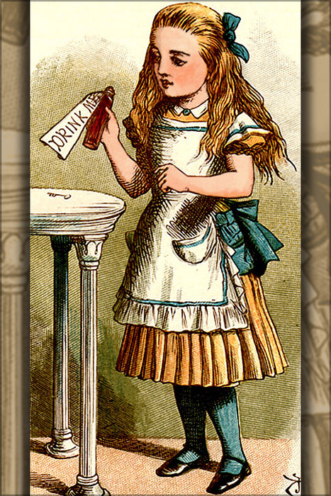 24"x36" Gallery Poster, Alice in Wonderland, John Tenniel, 1865