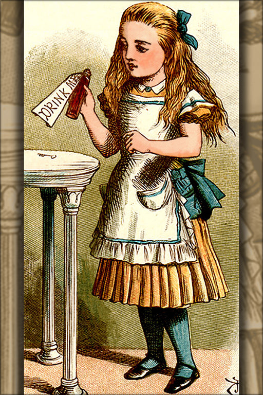 24"x36" Gallery Poster, Alice in Wonderland, John Tenniel, 1865