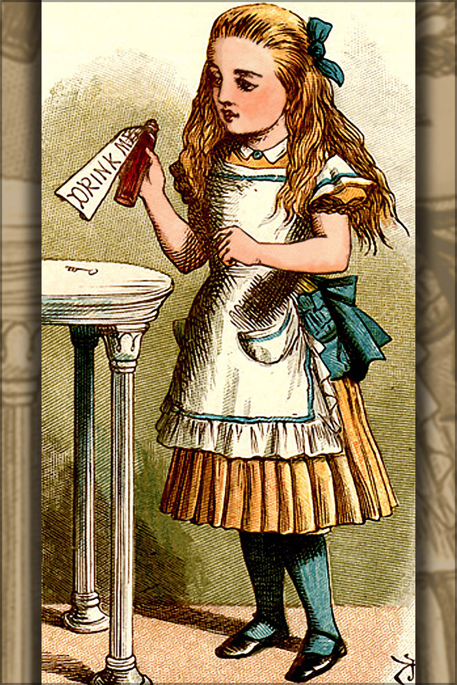 24"x36" Gallery Poster, Alice in Wonderland, John Tenniel, 1865