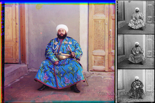 24"x36" Gallery Poster, Alim Khan (1880-1944), Emir of Bukhara, taken in 1911 by sergei mikhailovich prokudin-gorskii