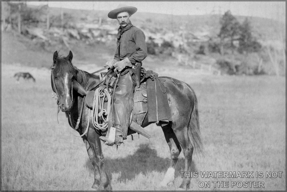 24"x36" Gallery Poster, American cowboy, c. 1888