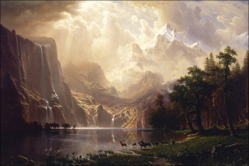 24"x36" Gallery Poster, Among the Sierra Nevada, California by albert bierstadt 1868