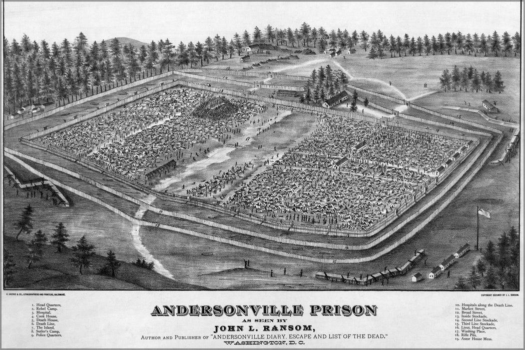 24"x36" Gallery Poster, Andersonville Prison