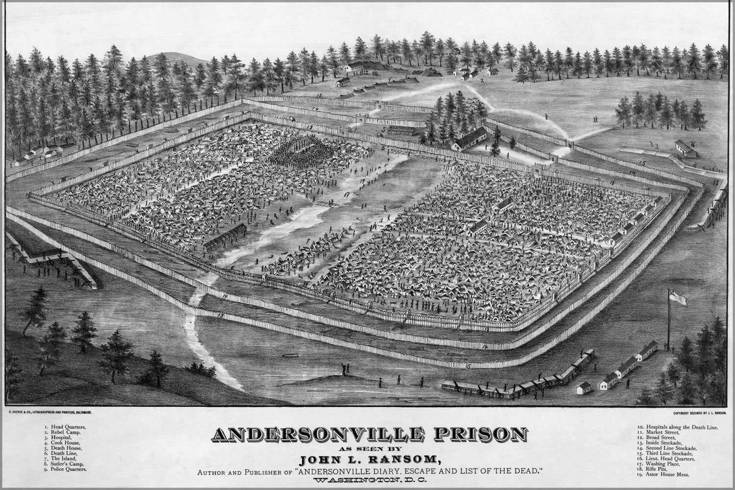 24"x36" Gallery Poster, Andersonville Prison