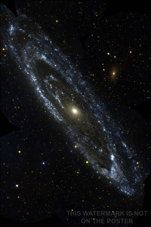 24"x36" Gallery Poster, Andromeda Galaxy pictured in ultraviolet light by GALEX