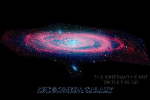 24"x36" Gallery Poster, Andromeda Galaxy seen in infrared by the Spitzer Space Telescope, p2