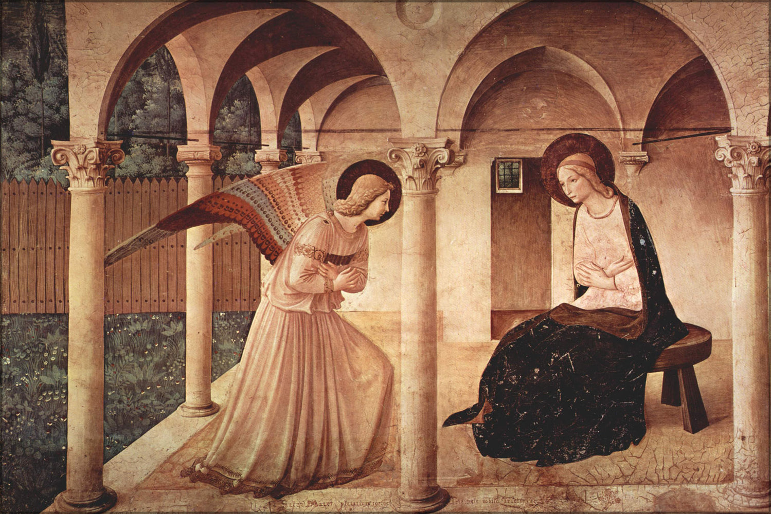 24"x36" Gallery Poster, Annunciation, painted by Fra Angelico (1387-1455) (Florence)