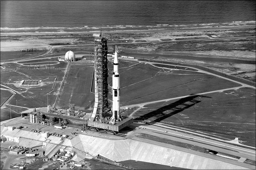24"x36" Gallery Poster, Apollo 11 Saturn V moon landing rocket on transporter 20 may 1969