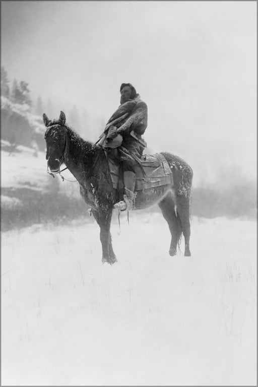 24"x36" Gallery Poster, Apsaroke Crow tribe native american indian man Montana  1908