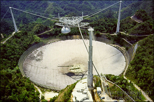 24"x36" Gallery Poster, Arecibo Radio Telescope observatory