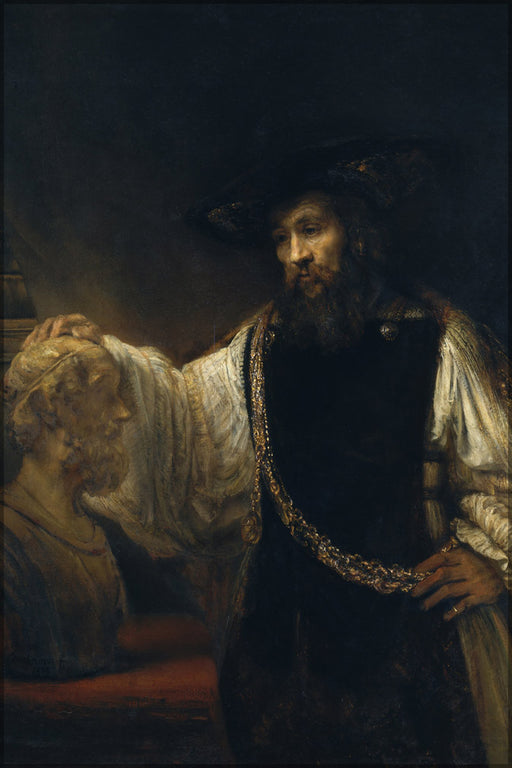 24"x36" Gallery Poster, Aristotle with a Bust of Homer by rembrandt