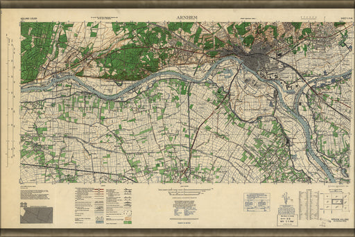 24"x36" Gallery Poster, Arnhem, Holland 1943 us army map