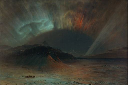 24"x36" Gallery Poster, Aurora Borealis by frederic edwin church 1865