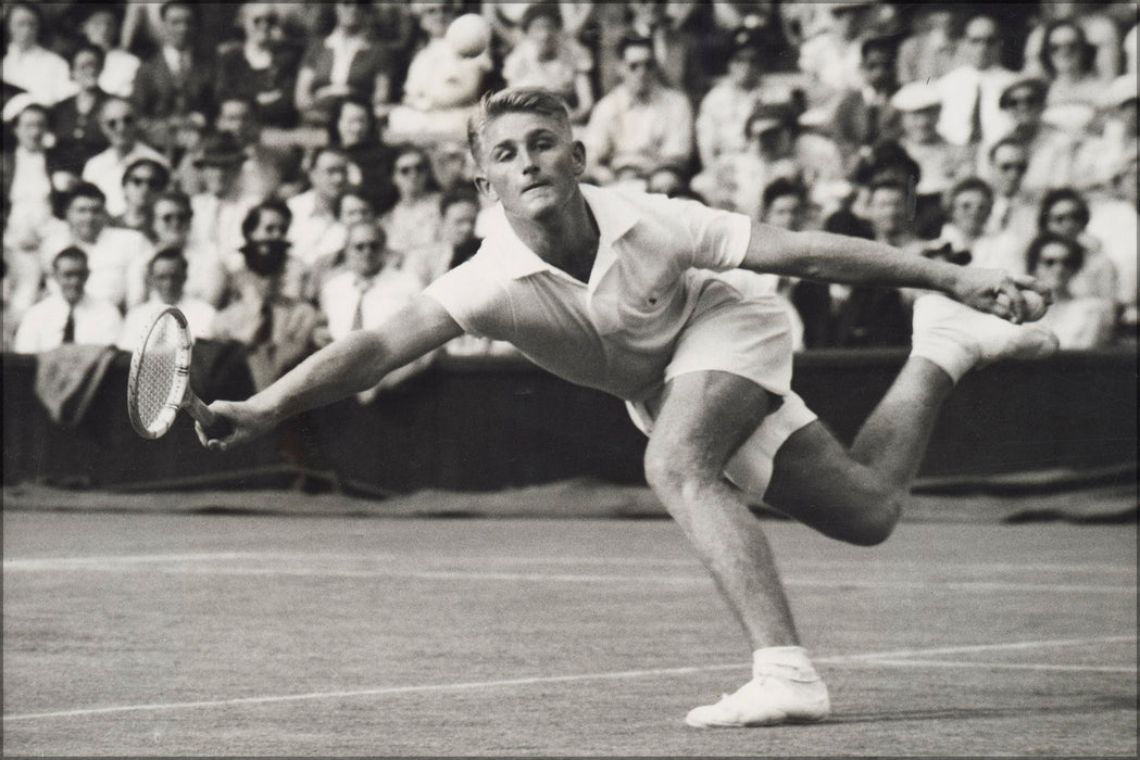 24"x36" Gallery Poster, Australian tennis player Lew Hoad in London in 1953