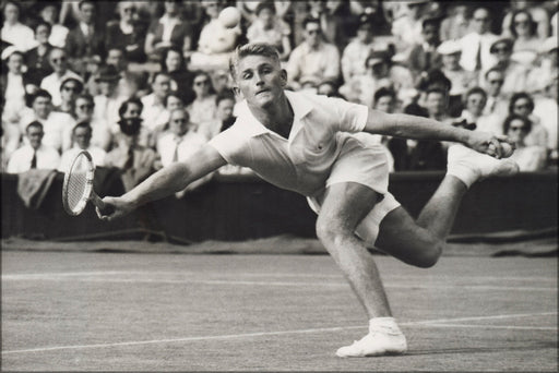 24"x36" Gallery Poster, Australian tennis player Lew Hoad in London in 1953