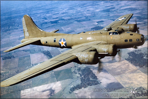 24"x36" Gallery Poster, B-17 Flying Fortress