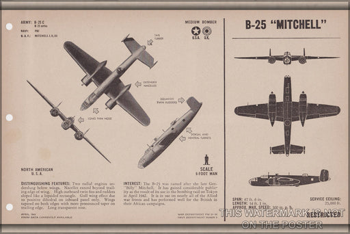 24"x36" Gallery Poster, B-25 mitchell p2