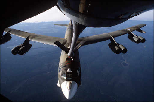 24"x36" Gallery Poster, B-52H Stratofortress bomber KC-135 Stratotanker