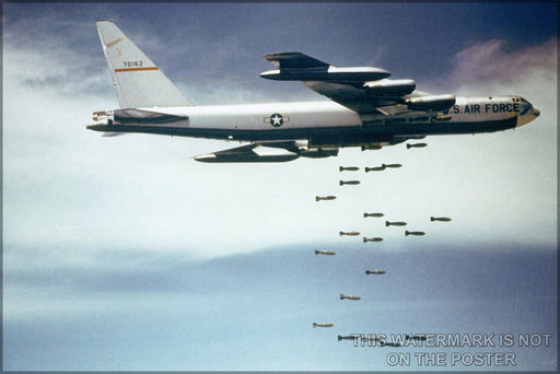 24"x36" Gallery Poster, B-52 Stratofortress over vietnam