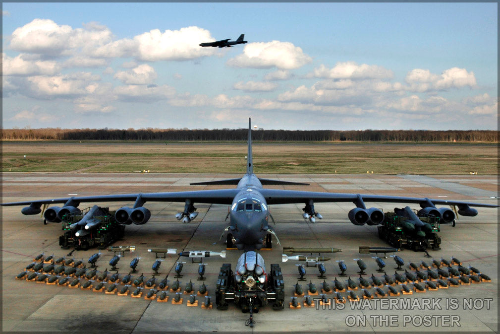 24"x36" Gallery Poster, B-52 Stratofortress with armament - Copy