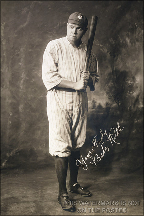 24"x36" Gallery Poster, Babe Ruth,