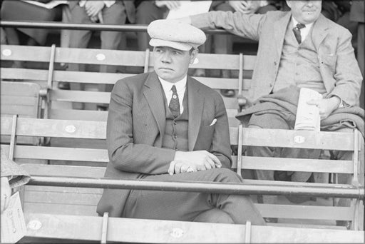 24"x36" Gallery Poster, Babe Ruth, in stands Opening Day, 4_12_22 Griffith Stadium