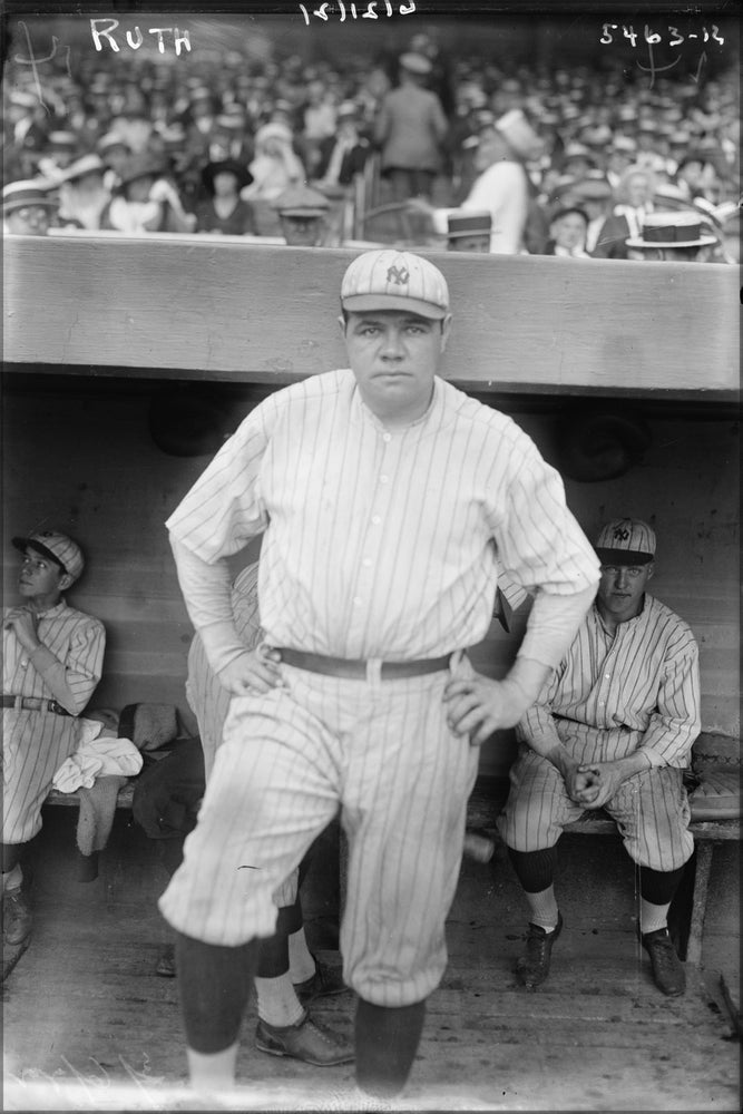 24"x36" Gallery Poster, Babe Ruth in 1921