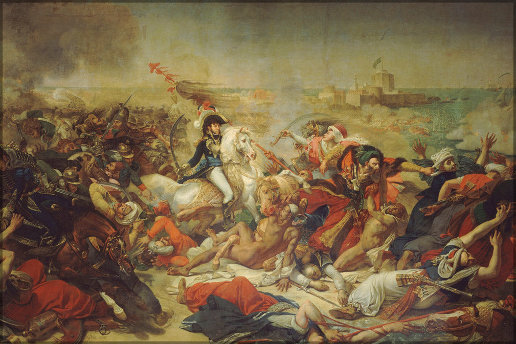 24"x36" Gallery Poster, Battle of Aboukir, 25 July 1799 byantoine-jean gros