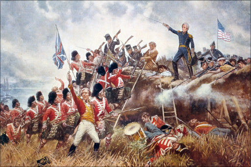 24"x36" Gallery Poster, Battle of New Orleans President Jackson