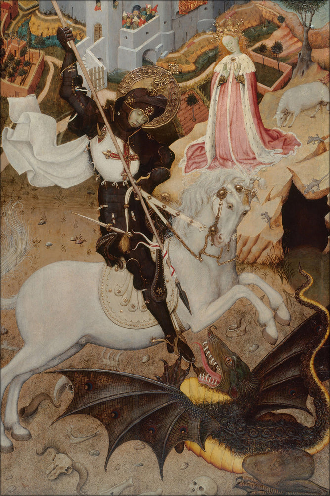 24"x36" Gallery Poster, Bernat Martorell - Saint George Killing the Dragon  1434