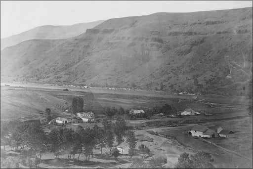 24"x36" Gallery Poster, Bird's-eye view of Nez Perce indian Agency, Idaho, 1879