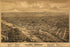 24"x36" Gallery Poster, Bird's eye view map of Salem, Oregon 1876