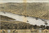 24"x36" Gallery Poster, Birdseye view map of Leavenworth, Kansas 1869