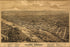 24"x36" Gallery Poster, Birdseye view map of Salem, Oregon 1876