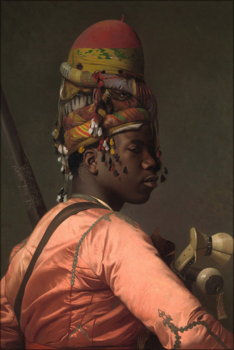 24"x36" Gallery Poster, Black Bashi-Bazouk by jean-leon gerome c1869