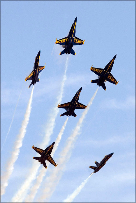 24"x36" Gallery Poster, Blue Angels performs the Fleur De Lis
